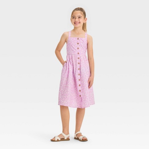 Girls' Short Sleeve Gauze Dress - Cat & Jack™ : Target