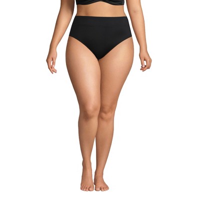 Lands' End Women's Chlorine Resistant High Leg High Waisted Bikini Swim  Bottoms 