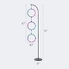 Runesay Modern Color Changing Floor Lamp, LED Lamp with Stunning RGB Color Gradient and Contemporary 3-Circle Ring-Style Pendant - 2 of 4