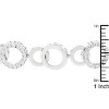 Slickblue Circle Bijoux Women's 7/8-Inch Bracelet, Clear CZ Stones, Rhodium Plating, Lock Clasp, Silvertone Finish - 3 of 3