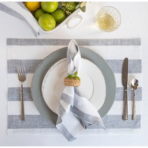 Solino Home Striped Linen Placemats, Set of 4 | Cabana Stripe - 1 of 4