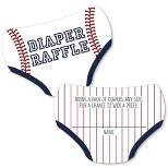 Big Dot of Happiness Batter Up - Baseball - Diaper Shaped Raffle Ticket Inserts - Baby Shower Activities - Diaper Raffle Game - Set of 24