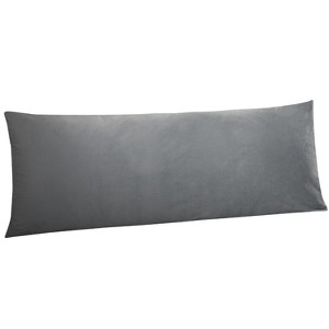 Zippered Velvet Body Pillowcase, Super Soft and Cozy Luxury Fuzzy Flannel Body Pillow Cover - NTBAY - 1 of 4