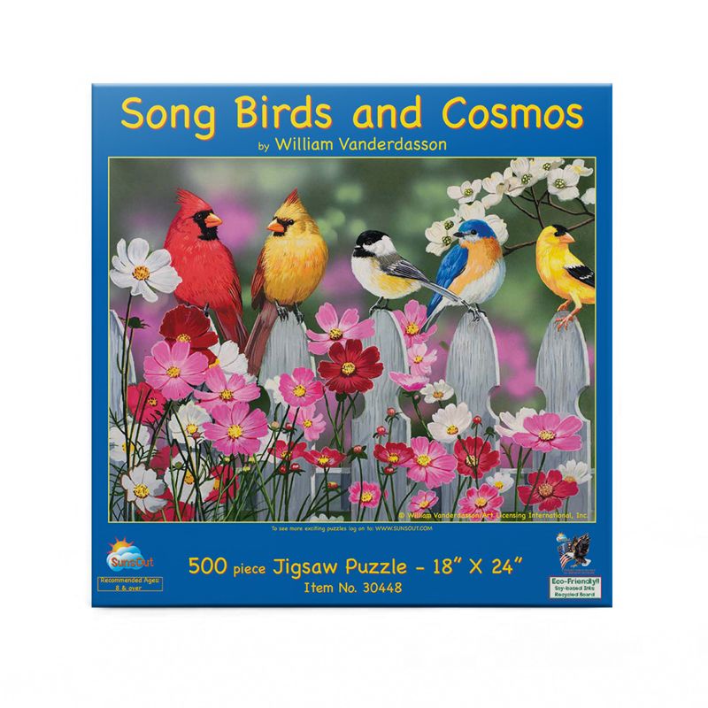 Sunsout Songbirds and Cosmos 500 pc   Jigsaw Puzzle 30448, 3 of 6