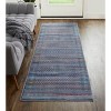 Voss Transitional Distressed Blue/Tan/Pink Area Rug - 2 of 4