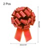 Unique Bargains Christmas Wedding Car Basket Gift Wrapping Large Organza Pull Bow 2 Pcs - 2 of 4