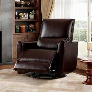 Swivel Rocking Recliner Chair, Lumbar Support & Padded Armrest, Comfortable Rocker Recliner, for Living Room, Bedroom - 1 of 4