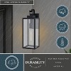 VAXCEL Clinton Steel 1 Light LED Compatible Matte Black Transitional Outdoor Wall Lantern Clear Glass - 2 of 4