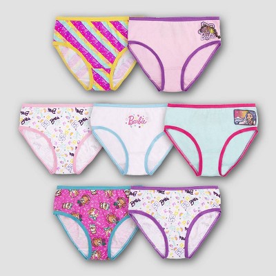 Girls Barbie 7pk Underwear Target