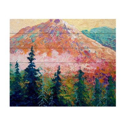 Marion Rose Vibrant Mountain Landscape Wood Canvas Art