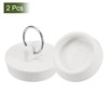 Unique Bargains Rubber Stainless Steel Beaded Chain with Pull Ring Drain Stoppers 2 Pcs - 3 of 4