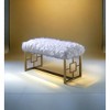 TiramisuBest Modern Lift Top Storage Bench with Pull-out Bed 1pc Dark Blue Velvet Tufted Solid Wood Furniture--Dark Blue - 2 of 4