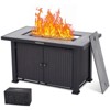 44 Inch Propane Fire Pit Table, 50000BTU Rectangle Fire Table with Cover & Rain Cover, Sturdy Steel and Iron Fence Surface, CSA Safety Certified - 2 of 4
