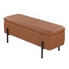 LumiSource Daniella Bench Black Steel/Camel PU - 4 of 4