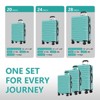 SUGIFT 3 Piece Hardside Luggage Set Suitcase Set with Spinner Wheels and TSA Lock, Blue - 3 of 4