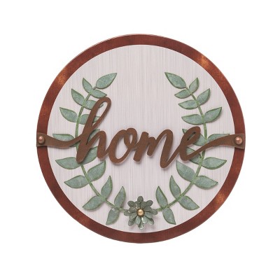 Transpac Metal 18.25" Bronze Spring Home Layered Wall Decor