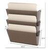 deflecto Unbreakable DocuPocket Wall File, 3 Sections, Letter Size, 14.5" x 3" x 6.5", Clear, 3/Pack - 3 of 4