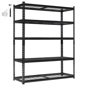 5 Tier Adjustable Utiliy Shelves, 2000 Lbs Heavy Duty Metal Garage Shelves Units,Storage Shelves, Freestanding Shelving Units - 1 of 1