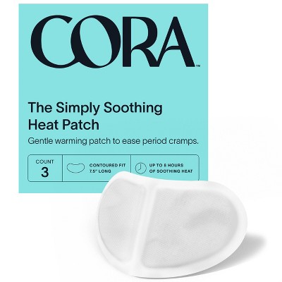 Cora Heat Relief Naturally Activated Carbon Heating Patches - 3ct