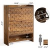Tribesigns 2-Tier Shoe Cabinet, Farmhouse Entryway Storage with Flip Drawers & Open Shelf, for Hallway, Foyer, Living Room, Rustic Brown - 3 of 4