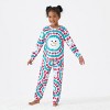PATPAT Family Matching Christmas Pajamas, Tie Dye Holiday Pjs Sets Long Sleeve Sleepwear Blue Snowman For Family - 2 of 4