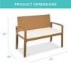 Best Choice Products 2-Person Outdoor Wicker Bench Garden Patio Porch Furniture w/ 700lb Capacity, Cushion - 2 of 4