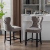 WestinTrends 24" Tufted Velvet Counter Stool - 2 of 4