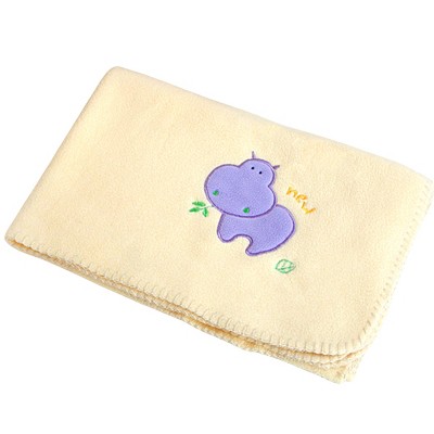 Slickblue Embroidered Coral Fleece Throw Blanket for Kids - Soft & Cozy, 29.5" x 39.4", Multiple Design & Color Options