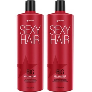 Big Sexy Hair BIG Volumizing Shampoo & Volumizing Conditioner (33.8 oz XXL LITER DUO SET KIT) for Hair Volume, Texture, Body, & Lift - 1 of 4