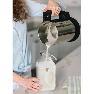 Almond Cow 60oz Glass Milk Jug with Easy-Pour Spout