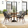 Martha Stewart Lily Pond Indoor-Outdoor Bistro Dining Table with 4 Stackable Bistro Chairs - 2 of 4