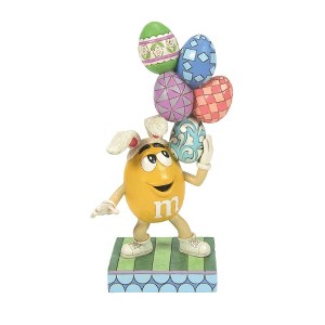 Jim Shore 8.5 Inch A Sweet Stack M&M's Yellow Character Eggs Figurines - 1 of 4