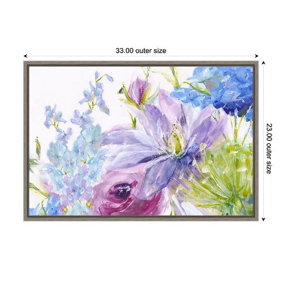 Large Multicolor Botanical Canvas Wall Art Print