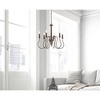 Elegant Lighting Flynx 6 lights pendant in weathered oak - 2 of 4