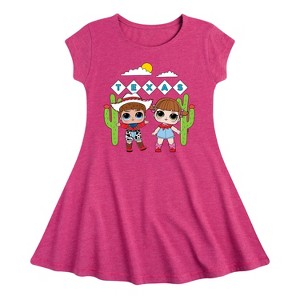 Girls' - Lol Surprise! - Texas Fit & Flair Cap Sleeve Dress - 1 of 3
