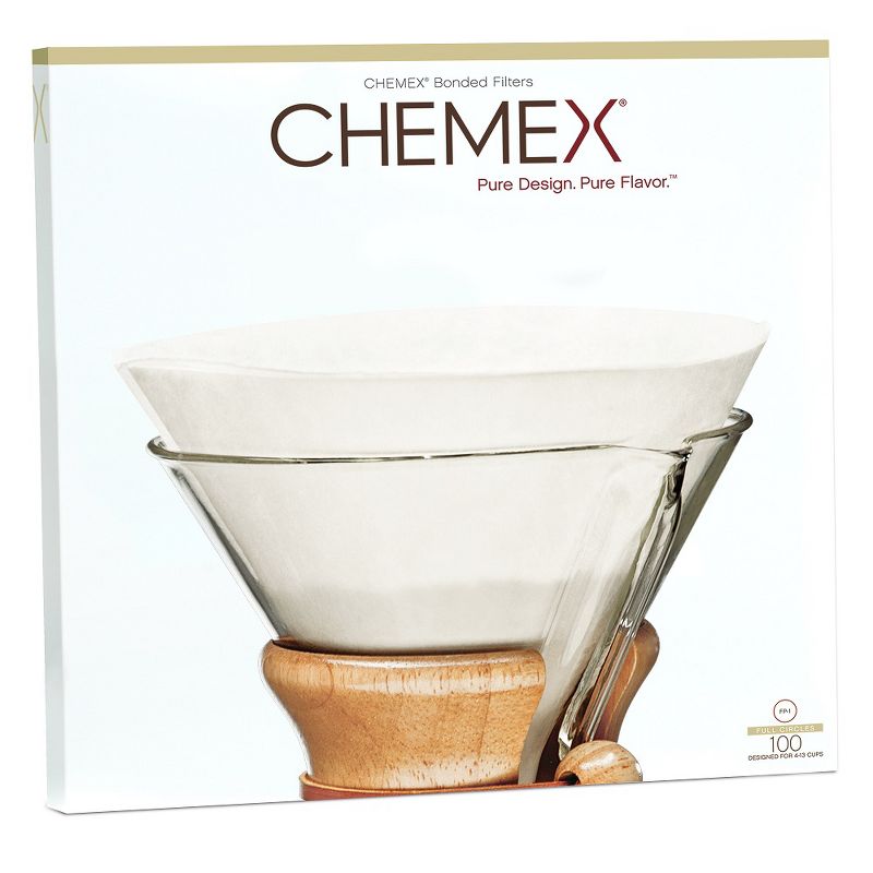 Chemex Bonded Filter - Unfolded Full Circle - 100 ct - Exclusive Packaging, 1 of 4