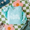 Simply Sage Market Hello Spring Flowers Lightweight Garment Dyed Sweatshirt - 3 of 4