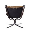 30" Carney Accent Chair Coffee Top Grain Leather - Acme Furniture: Metal Frame, Tufted, No Assembly Required - 4 of 4