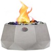 HOMCOM Concrete Tabletop Fireplace, 9" Portable Fireplace with Lid for Indoor and Outdoor, 0.1 Gal Max 215 Sq. Ft., Burns up, Light gray - 4 of 4