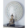 Mother of Pearl Plate Handmade Mosaic Wall Decor Beige - Olivia & May: Coastal Style, Vertical Orientation, MDF Composite - 2 of 4