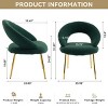 Upholstered Dining Chairs with Curved Backrest and Golden Metal Legs, Elegant Chairs for Kitchen or Dining Room-Cuddlewood - 4 of 4