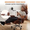 Executive PU Leather Chair: Ergonomic, Swivel, with Footrest - 2 of 4