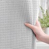 Waffle Weave Shower Curtain Cotton Fabric Texture Heavyweight Bathroom Washable 72Wx72L - 3 of 4