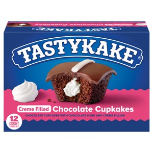 Tastykake Creme Filled Chocolate Cupcakes - 14.25oz/12pk - 1 of 4