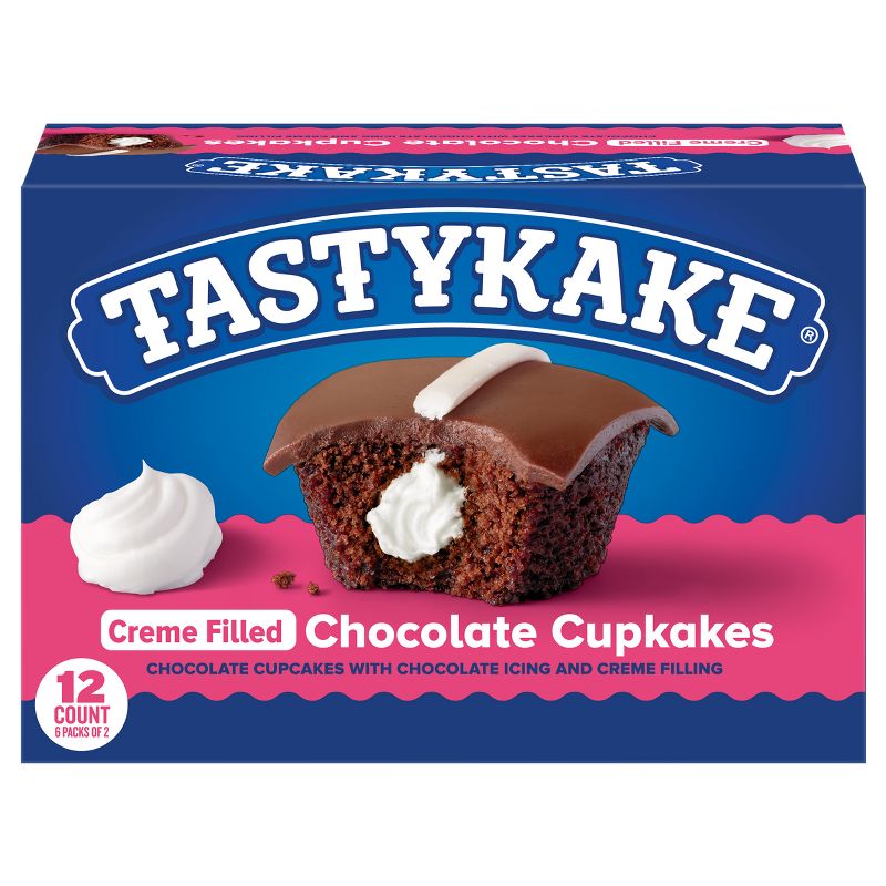 Tastykake Creme Filled Chocolate Cupcakes - 14.25oz/12pk, 1 of 16