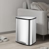 13.2 Gallon/50L Step Trash Can, Stainless Steel Garbage Can with Removable Inner Bucket, Trash Bin with Soft-Close Lid, Hands-Free Rubbish Bins - 2 of 4