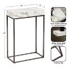 Kate and Laurel Karlsen Wood and Metal Slim Side Table - 2 of 4