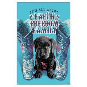 Trends International Jim Baldwin - Faith, Freedom, Family Framed Wall Poster Prints - 1 of 4