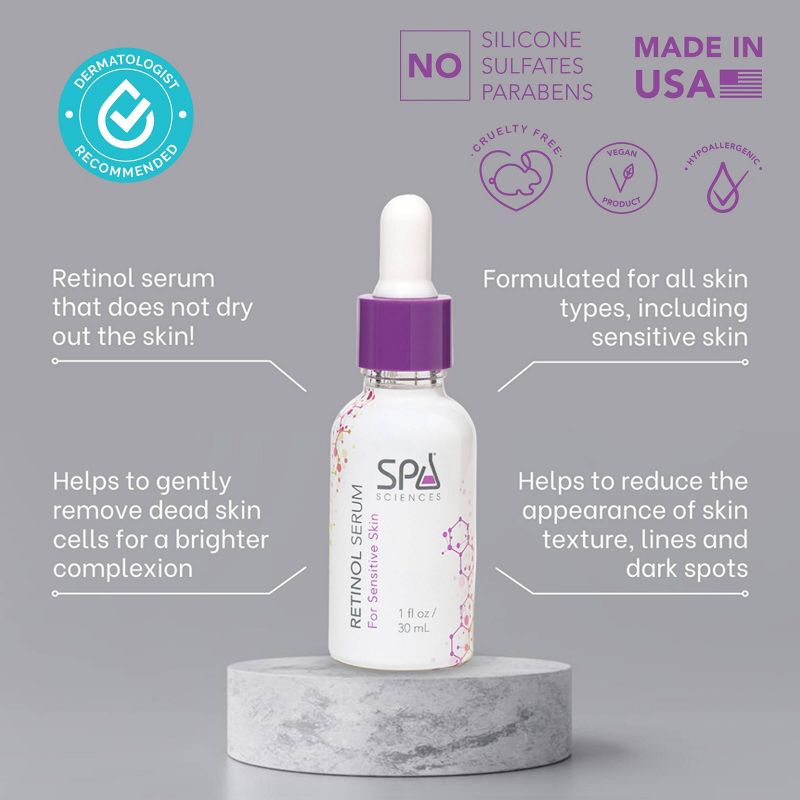 Spa Sciences Retinol Serum for Sensitive Skin - 1 fl oz, 6 of 10