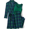 Lands' End Women's Brushed Cozy Waffle Jersey 3 Piece Pajama Set - Tank Top Pant and Robe - 3 of 4